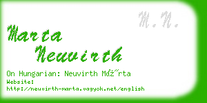 marta neuvirth business card